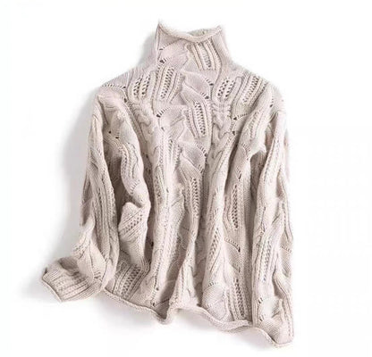 Pull à Col Montant Semi-Haut Ajouré